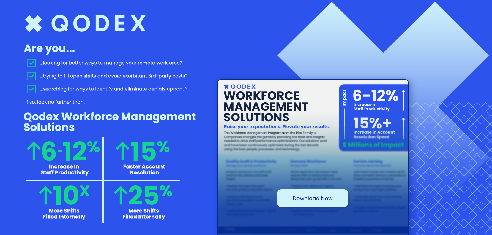 Qodex Workforce Management Landing Page